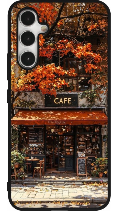 Samsung Galaxy A54 Case Hülle - Silikon schwarz Autumn 25 Coffee shop