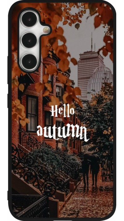 Samsung Galaxy A54 Case Hülle - Silikon schwarz Autumn 25 Hello autumn