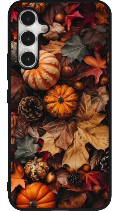 Samsung Galaxy A54 Case Hülle - Silikon schwarz Autumn 25 Pumpkin