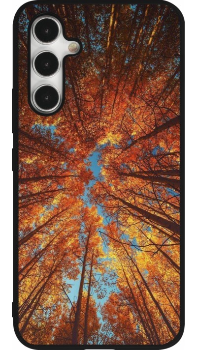 Samsung Galaxy A54 Case Hülle - Silikon schwarz Autumn 25 Trees