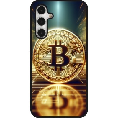 Samsung Galaxy A54 Case Hülle - Silikon schwarz Bitcoin Stehen