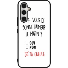 Samsung Galaxy A54 Case Hülle - Silikon schwarz Bonne humeur matin