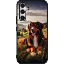 Samsung Galaxy A54 Case Hülle - Silikon schwarz Hund Land Schweiz