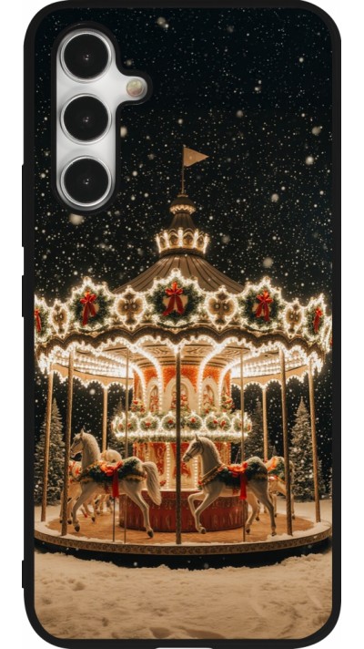 Coque Samsung Galaxy A54 5G - Silicone rigide noir Christmas 25 Carousel