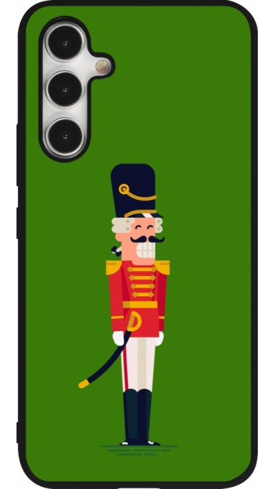 Coque Samsung Galaxy A54 5G - Silicone rigide noir Christmas 25 Nutcracker Green