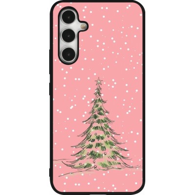 Samsung Galaxy A54 Case Hülle - Silikon schwarz Christmas 25 Pink Tree