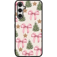 Samsung Galaxy A54 Case Hülle - Silikon schwarz Christmas 25 Vintage Ribbons