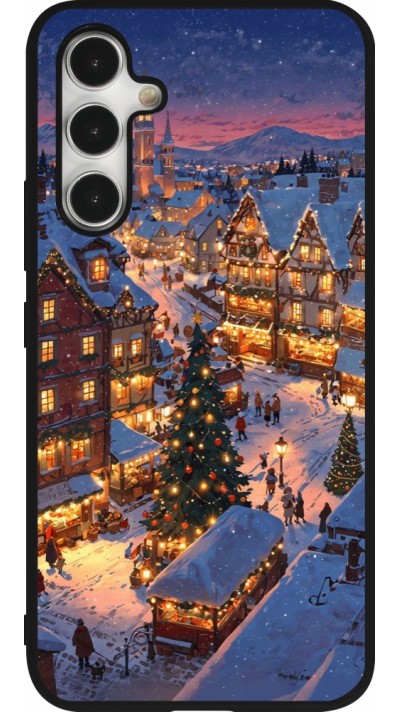 Coque Samsung Galaxy A54 5G - Silicone rigide noir Christmas 25 Xmas Village