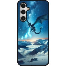 Samsung Galaxy A54 Case Hülle - Silikon schwarz Drache nächtliche Berg