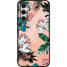 Samsung Galaxy A54 Case Hülle - Silikon schwarz Flowers Artprint
