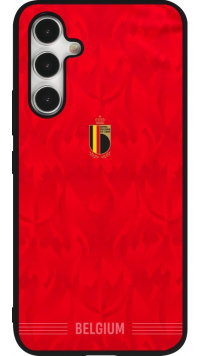 Coque Samsung Galaxy A54 5G - Silicone rigide noir Maillot de football Belgique 2026 personnalisable