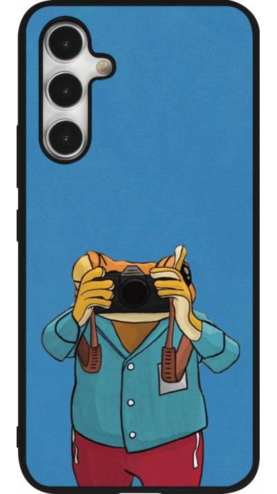 Coque Samsung Galaxy A54 5G - Silicone rigide noir Frog with camera DTMF