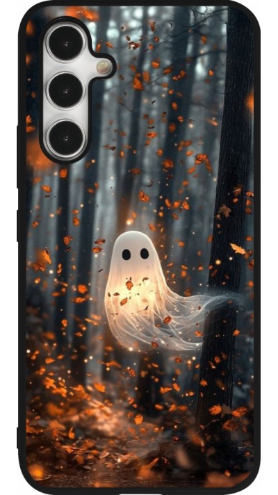 Coque Samsung Galaxy A54 5G - Silicone rigide noir Halloween 2025 Ghost in the forest