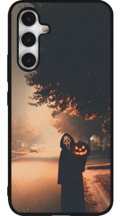 Coque Samsung Galaxy A54 5G - Silicone rigide noir Halloween 2025 Scream