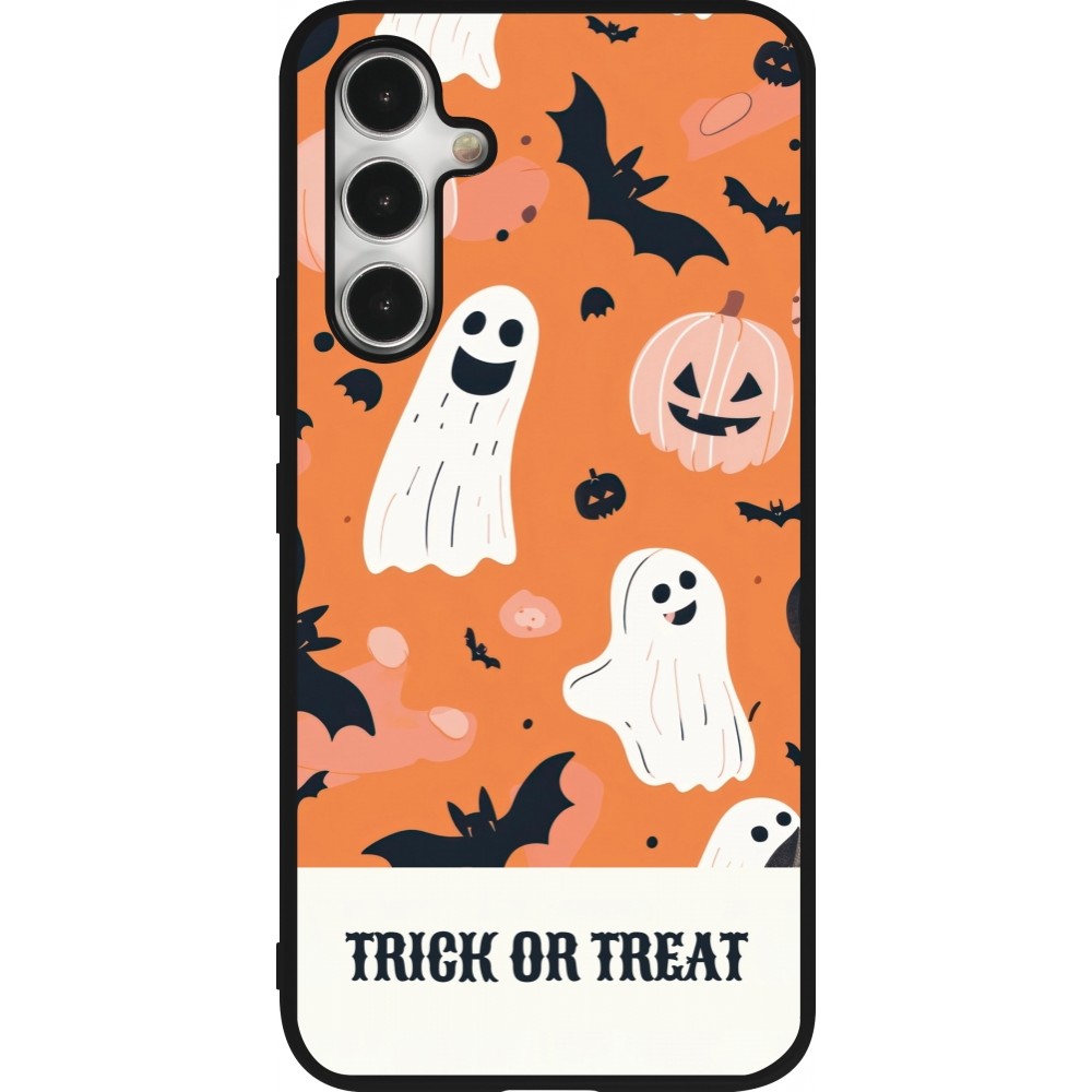 Coque Samsung Galaxy A54 5G - Silicone rigide noir Halloween 2025 Trick treat