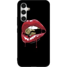 Samsung Galaxy A54 Case Hülle - Silikon schwarz Lips bullet