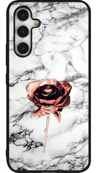 Coque Samsung Galaxy A54 5G - Silicone rigide noir Marble Rose Gold Coque Samsung Galaxy A54 5G - Silicone rigide noir Marble Rose Gold