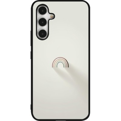 Samsung Galaxy A54 Case Hülle - Silikon schwarz Mini Regenbogen Minimal