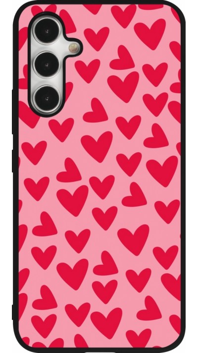 Coque Samsung Galaxy A54 5G - Silicone rigide noir Mom 2024 petits coeurs Coque Samsung Galaxy A54 5G - Silicone rigide noir Mom 2024 petits coeurs