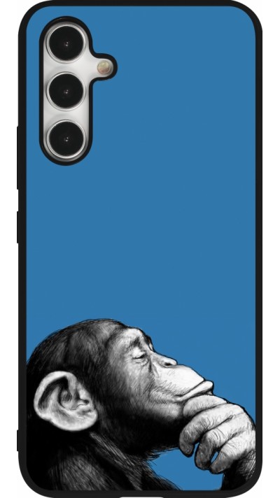 Coque Samsung Galaxy A54 5G - Silicone rigide noir Monkey Pop Art