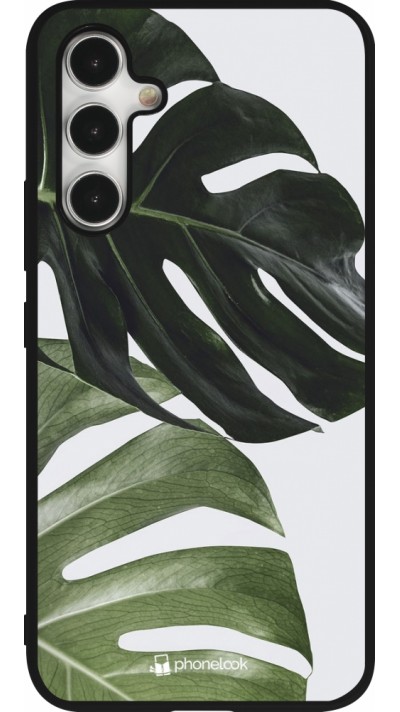 Coque Samsung Galaxy A54 5G - Silicone rigide noir Monstera Plant