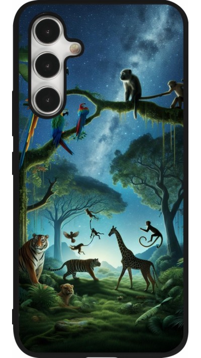 Coque Samsung Galaxy A54 5G - Silicone rigide noir Paradis des animaux exotiques Coque Samsung Galaxy A54 5G - Silicone rigide noir Paradis des animaux exotiques