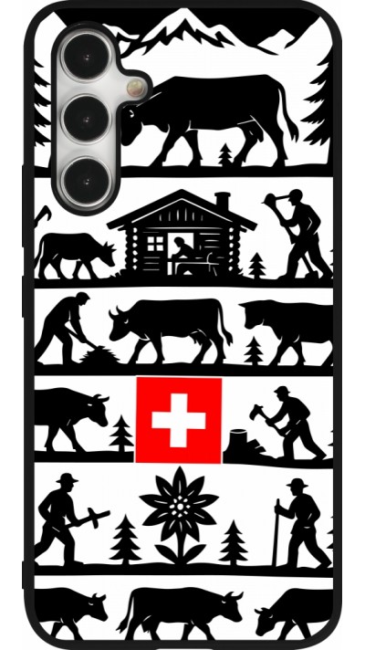 Coque Samsung Galaxy A54 5G - Silicone rigide noir Poya Suisse 1