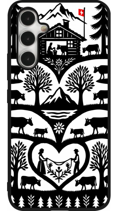 Coque Samsung Galaxy A54 5G - Silicone rigide noir Poya Suisse 2