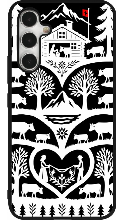 Coque Samsung Galaxy A54 5G - Silicone rigide noir Poya Suisse 2 noir Coque Samsung Galaxy A54 5G - Silicone rigide noir Poya Suisse 2 noir