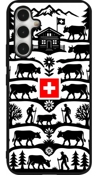 Coque Samsung Galaxy A54 5G - Silicone rigide noir Poya Suisse 3