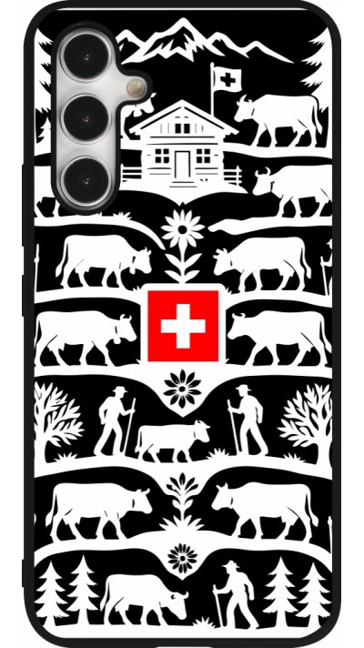 Coque Samsung Galaxy A54 5G - Silicone rigide noir Poya Suisse 3 noir Coque Samsung Galaxy A54 5G - Silicone rigide noir Poya Suisse 3 noir