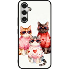 Samsung Galaxy A54 Case Hülle - Silikon schwarz Saint Valentines Day 26 Cat Love