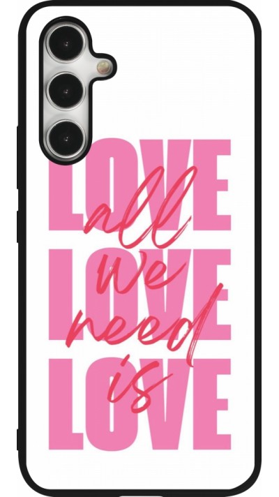 Samsung Galaxy A54 Case Hülle - Silikon schwarz Saint Valentines Day 26 Love all we need is