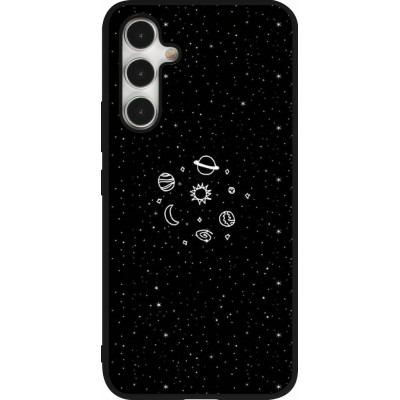 Samsung Galaxy A54 Case Hülle - Silikon schwarz Space Doodle