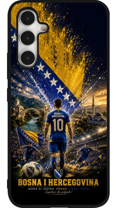 Coque Samsung Galaxy A54 5G - Silicone rigide noir Football Bosnie-Herzégovine splash 2026