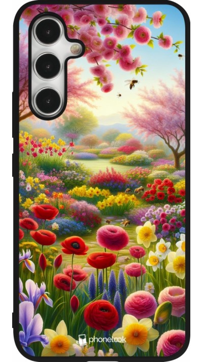 Coque Samsung Galaxy A54 5G - Silicone rigide noir Spring 25 Bouquet printemps Coque Samsung Galaxy A54 5G - Silicone rigide noir Spring 25 Bouquet printemps