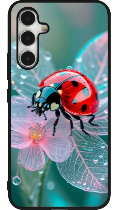 Coque Samsung Galaxy A54 5G - Silicone rigide noir Ladybird in bloom Spring 2026