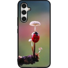 Samsung Galaxy A54 Case Hülle - Silikon schwarz Ladybird on a mushroom Spring 2026