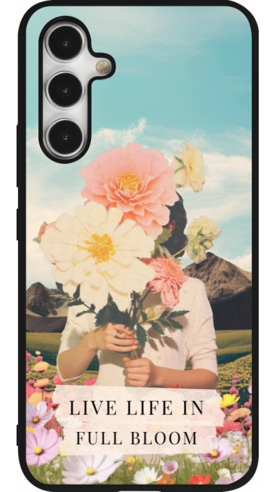 Coque Samsung Galaxy A54 5G - Silicone rigide noir Live life in full moon Spring 2026
