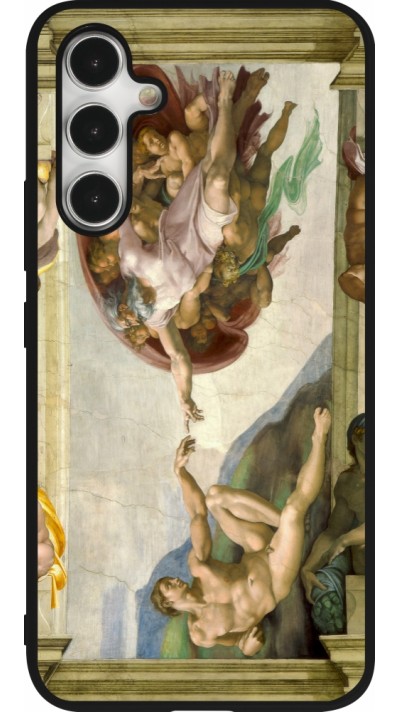 Coque Samsung Galaxy A54 5G - Silicone rigide noir Tableau art - La Création d’Adam - Michel-Ange Coque Samsung Galaxy A54 5G - Silicone rigide noir Tableau art - La Création d’Adam - Michel-Ange