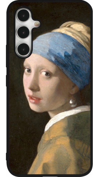 Coque Samsung Galaxy A54 5G - Silicone rigide noir Tableau art - La Jeune fille à la perle - Johannes Vermeer Coque Samsung Galaxy A54 5G - Silicone rigide noir Tableau art - La Jeune fille à la perle - Johannes Vermeer