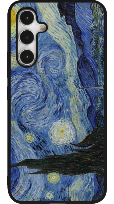Coque Samsung Galaxy A54 5G - Silicone rigide noir Tableau art - La Nuit étoilée - Van Gogh Coque Samsung Galaxy A54 5G - Silicone rigide noir Tableau art - La Nuit étoilée - Van Gogh