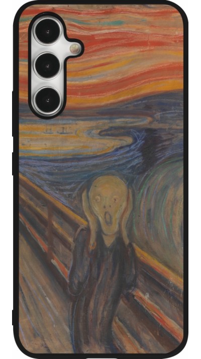 Coque Samsung Galaxy A54 5G - Silicone rigide noir Tableau art - Le Cri - Edvard Munch Coque Samsung Galaxy A54 5G - Silicone rigide noir Tableau art - Le Cri - Edvard Munch