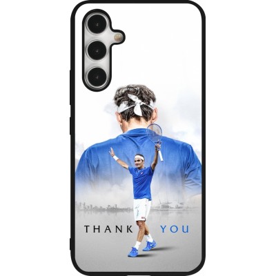 Samsung Galaxy A54 Case Hülle - Silikon schwarz Thank you Roger