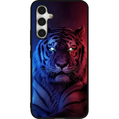 Samsung Galaxy A54 Case Hülle - Silikon schwarz Tiger Blue Red