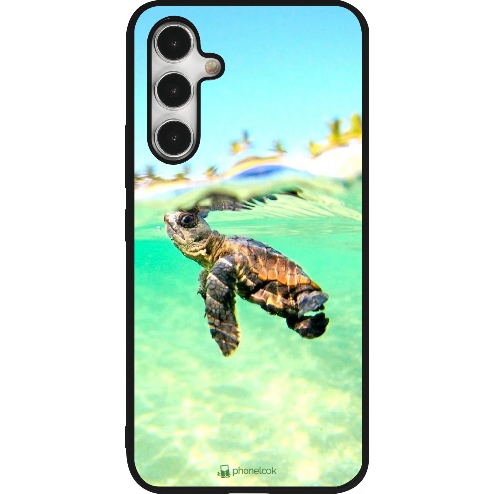 Samsung Galaxy A54 Case Hülle - Silikon schwarz Turtle Underwater
