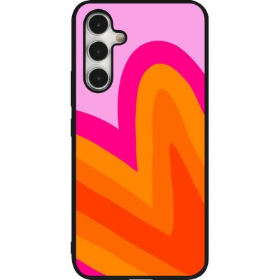 Samsung Galaxy A54 Case Hülle - Silikon schwarz Valentine 2024 heart gradient