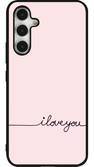 Coque Samsung Galaxy A54 5G - Silicone rigide noir Valentine 2023 i love you writing Coque Samsung Galaxy A54 5G - Silicone rigide noir Valentine 2023 i love you writing