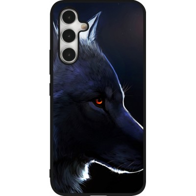 Samsung Galaxy A54 Case Hülle - Silikon schwarz Wolf Shape