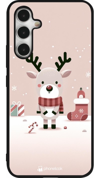 Samsung Galaxy A54 Case Hülle - Silikon schwarz Weihnachten 2023 Choupinette Rentier